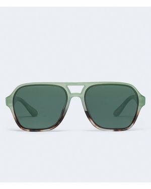 Aéropostale Tortoiseshell Ombre Shield Sunglasses - Green
