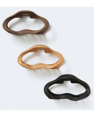 Aéropostale Matte Oval Claw Hair Clip 3-Pack - Metallic