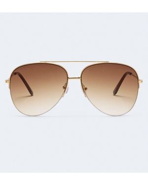 Aéropostale Classic Aviator Sunglasses - Brown