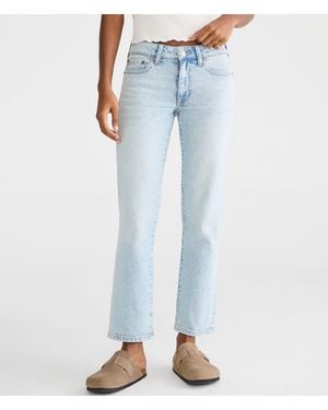 Aéropostale Mid-Rise Straight Ankle Jean - Blue