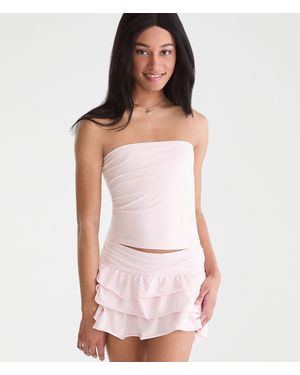 Aéropostale Seriously Soft Thin Stripe Everyday Tube Top - White