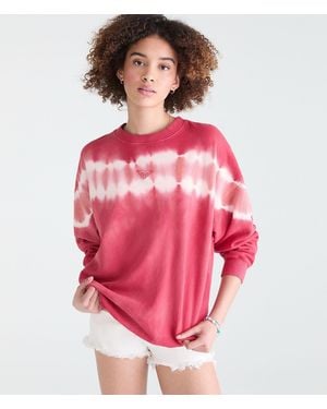 Aéropostale Roxy Tie-Dye Crew Sweatshirt - Pink