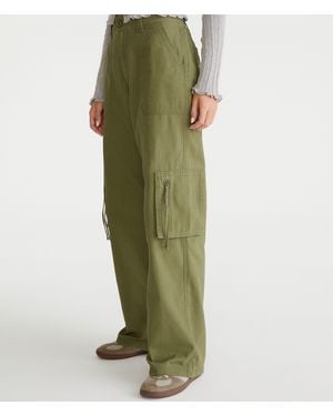 Aéropostale Mid-Rise Straight Utility Cargo Pants - Green