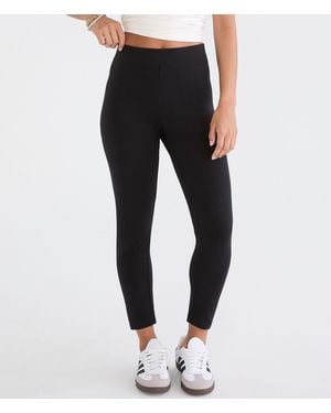 Aéropostale High-Rise Capri Leggings - Black