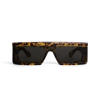 Alaïa Rechteckige Masken-Sonnenbrille - Schwarz