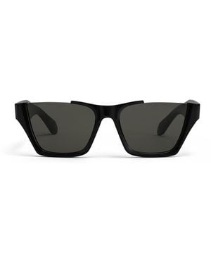 Alaïa Rechteckige Sonnenbrille - Schwarz