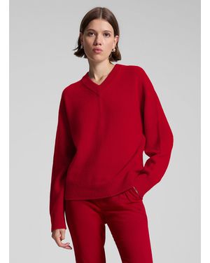 A.L.C. Calven Cashmere V Neck Sweater - Red
