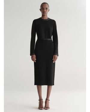 A.L.C. Jane Sequin Compact Knit Midi Skirt - Black