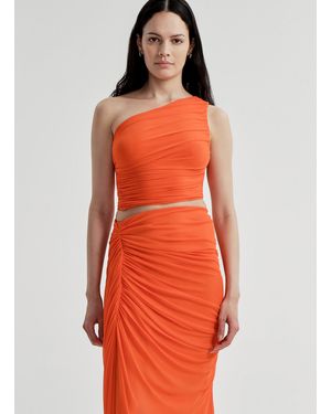 A.L.C. Cleo One Shoulder Jersey Top - Orange