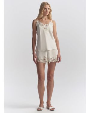 A.L.C. Pipa Satin And Lace Short - White