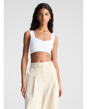 A.L.C. Jordana Compact Knit Bra - White