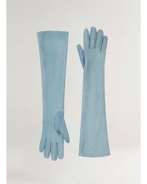 A.L.C. Noah Leather Gloves - Blue