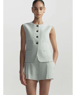 A.L.C. Georgie Linen Vest - White