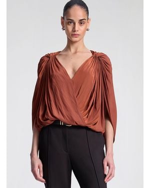 A.L.C. Vivian Caped Top - Red