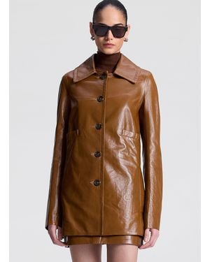 A.L.C. Ghia Glossy Leather Jacket - Brown