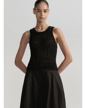 A.L.C. Nelly Open Knit Tank - Black