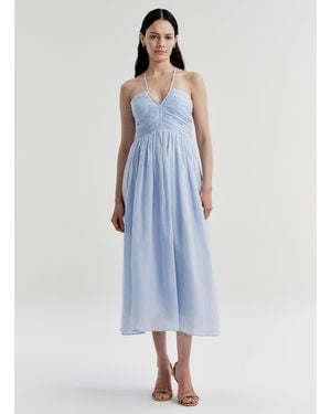 A.L.C. Rumi Ramie Midi Dress - Blue