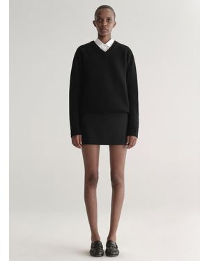 A.L.C. Edie Tuxedo Stripe Mini Skirt - Black