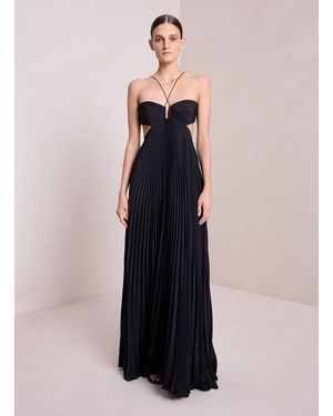 A.L.C. Moira Pleated Maxi Dress - Black