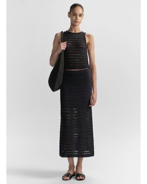 A.L.C. Lana Crochet Knit Midi Skirt - Multicolor