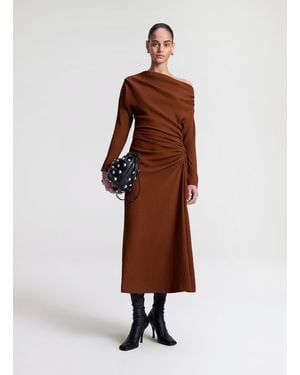 A.L.C. A. L.C. Piper One Shoulder Dress - Brown