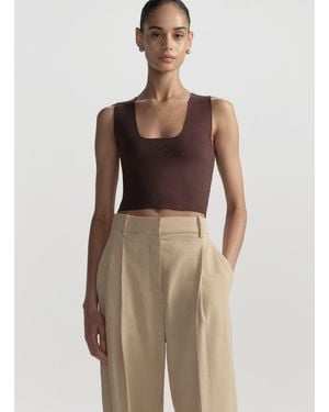 A.L.C. Sera Compact Knit Top - Brown