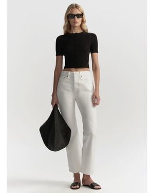 A.L.C. The 009 Cropped Flare Jean - White
