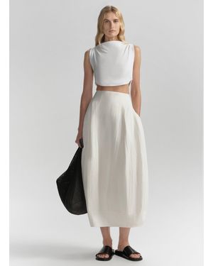 A.L.C. Veda Cotton Nylon Midi Skirt - White