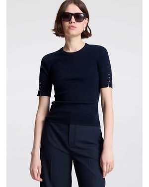 A.L.C. Josie Knit Merino Top - Blue