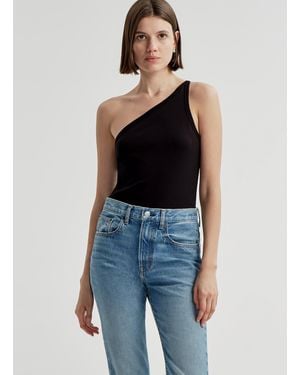 A.L.C. Marlee Cotton One Shoulder Tank - Blue
