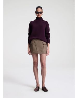 A.L.C. Conan Wool Tailored Mini Skirt - Purple