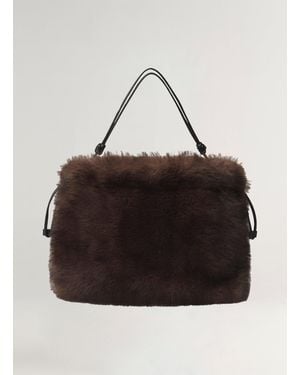 A.L.C. Arlo Faux Fur Bag - Black