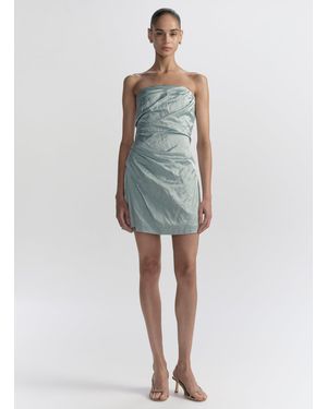 A.L.C. Evie Strapless Satin Mini Dress - Blue