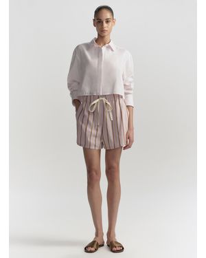 A.L.C. Casey Striped Drawstring Short - Multicolor