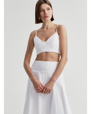 A.L.C. Joan Stretch Cotton Bra Top - White