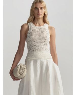 A.L.C. Nelly Open Knit Tank - White