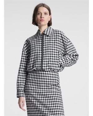 A.L.C. Kayden Tailored Gingham Jacket - White