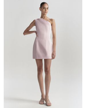 A.L.C. Naya One Shoulder Satin Mini Dress - Pink