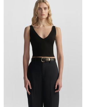 A.L.C. Ani Compact Knit Top - Black