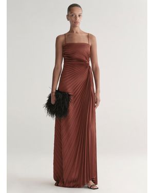 A.L.C. Layla Strapless Pleated Gown - Multicolor