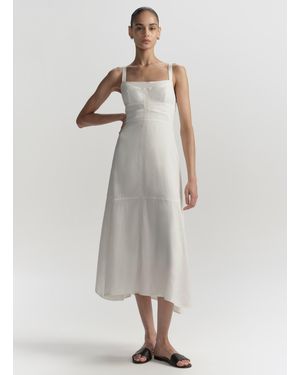 A.L.C. Harlow Linen Midi Dress - White