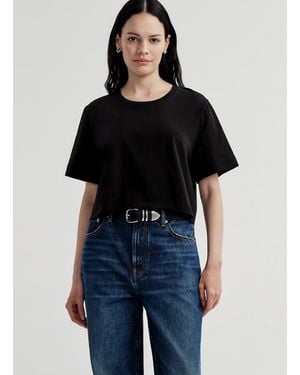 A.L.C. Kali Relaxed Crop Tee - Black
