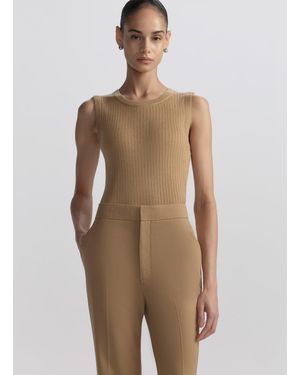 A.L.C. Mick Fine Merino Knit Top - Natural