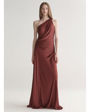 A.L.C. Aster Satin One Shoulder Gown - Red