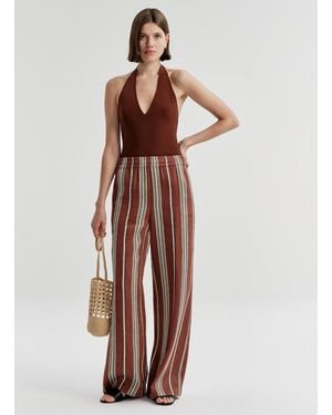 A.L.C. Tyler Striped Linen Pant - Multicolor