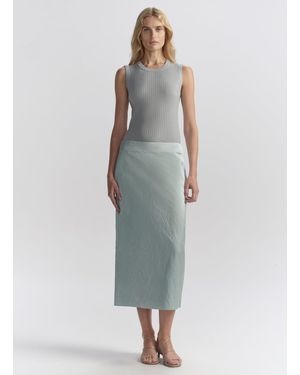 A.L.C. Phoebe Satin Midi Skirt - Blue