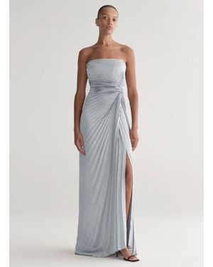 A.L.C. Layla Strapless Pleated Gown - White