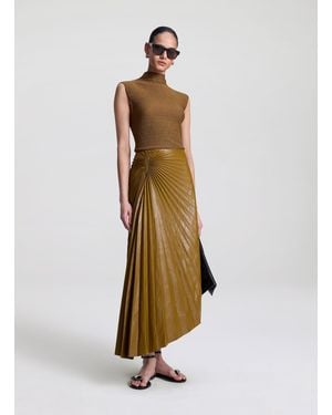 A.L.C. Tracy Vegan Leather Skirt - White