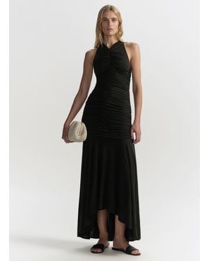 A.L.C. Ayla Ruched Knit Midi Dress - Black