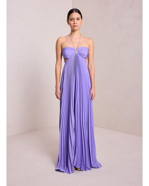 A.L.C. Moira Pleated Maxi Dress - Purple